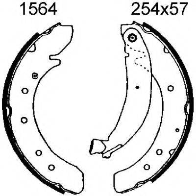 BSF 01564 Комплект гальмівних колодок