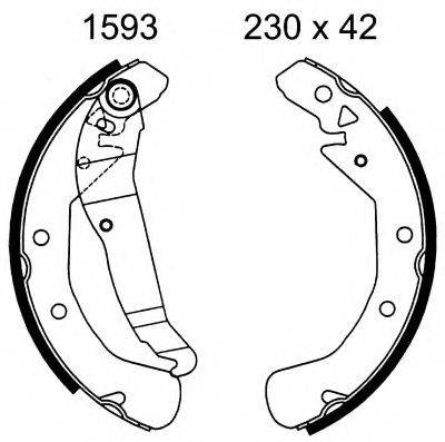 BSF 01593 Комплект гальмівних колодок