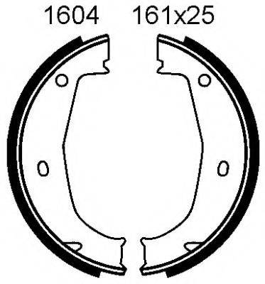 BSF 01604 Комплект гальмівних колодок, стоянкова гальмівна система