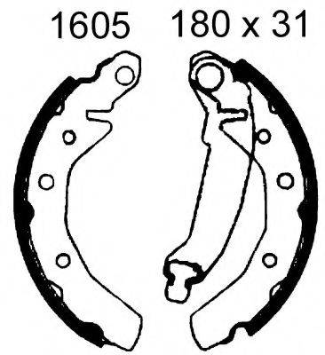 BSF 01605 Комплект гальмівних колодок
