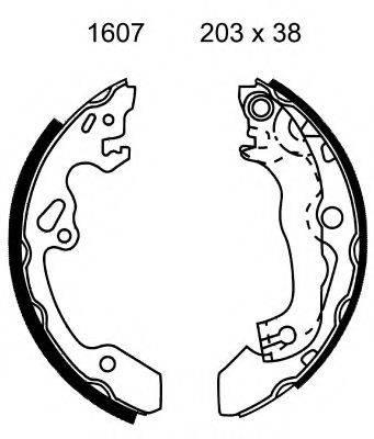 BSF 01607 Комплект гальмівних колодок