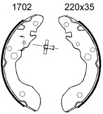 BSF 01702 Комплект гальмівних колодок
