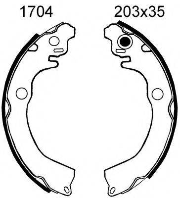 BSF 01704 Комплект гальмівних колодок