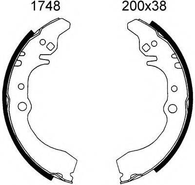 BSF 01748 Комплект гальмівних колодок