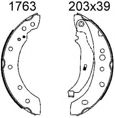 BSF 01763 Комплект гальмівних колодок