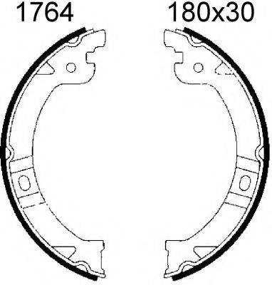 BSF 01764 Комплект гальмівних колодок, стоянкова гальмівна система