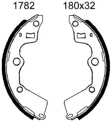 BSF 01782 Комплект гальмівних колодок