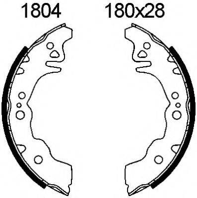 BSF 01804 Комплект гальмівних колодок
