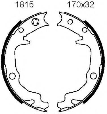 BSF 01815 Комплект гальмівних колодок, стоянкова гальмівна система
