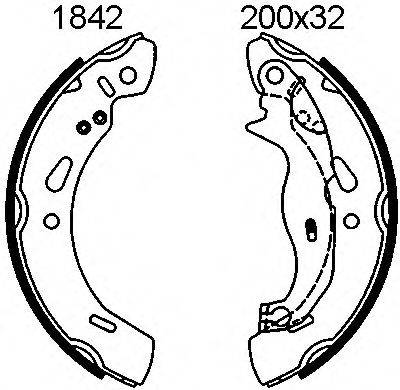 BSF 01842 Комплект гальмівних колодок