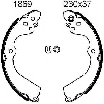 BSF 01869 Комплект гальмівних колодок