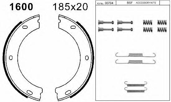 BSF 01600K Комплект гальмівних колодок, стоянкова гальмівна система