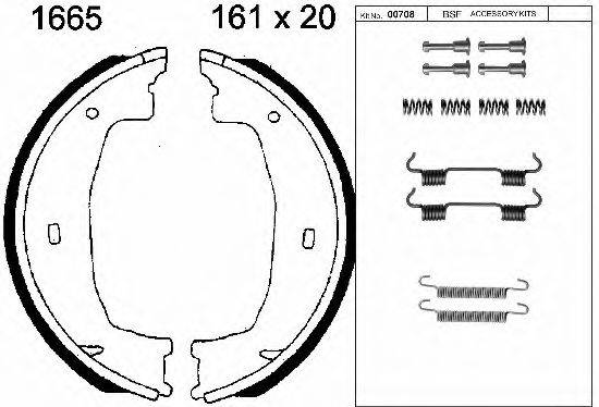 BSF 01665K Комплект гальмівних колодок, стоянкова гальмівна система