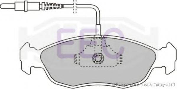 EEC BRP0814 Комплект гальмівних колодок, дискове гальмо