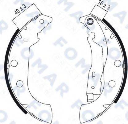 FOMAR FRICTION FO0431 Комплект гальмівних колодок