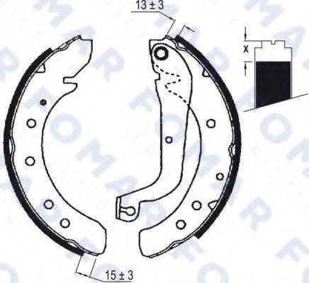 FOMAR FRICTION FO0570 Комплект гальмівних колодок