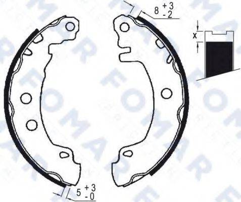 FOMAR FRICTION FO0632 Комплект гальмівних колодок