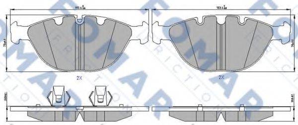FOMAR FRICTION FO228583 Комплект гальмівних колодок, дискове гальмо