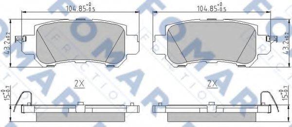 FOMAR FRICTION FO235483 Комплект гальмівних колодок, дискове гальмо