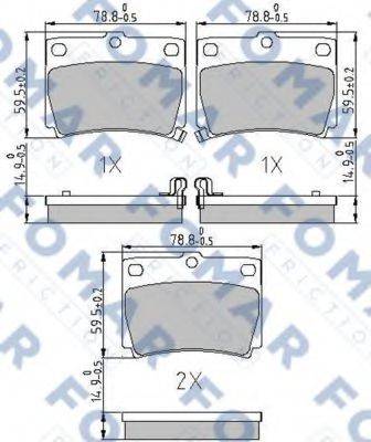 FOMAR FRICTION FO239281 Комплект гальмівних колодок, дискове гальмо