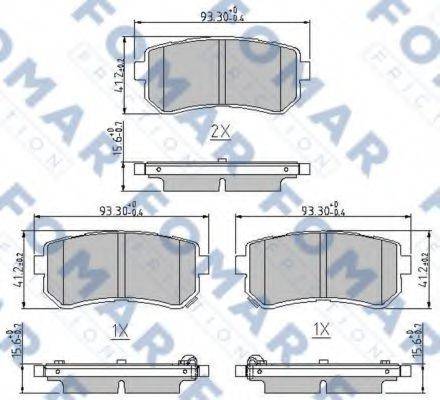 FOMAR FRICTION FO244581 Комплект гальмівних колодок, дискове гальмо