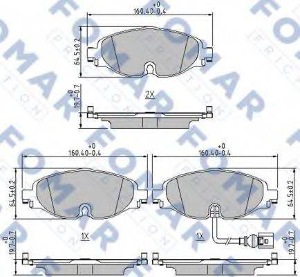 FOMAR FRICTION FO252181 Комплект гальмівних колодок, дискове гальмо