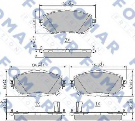 FOMAR FRICTION FO261981 Комплект гальмівних колодок, дискове гальмо