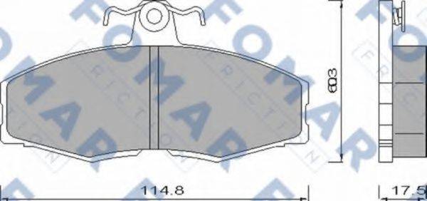 FOMAR FRICTION FO420481 Комплект гальмівних колодок, дискове гальмо