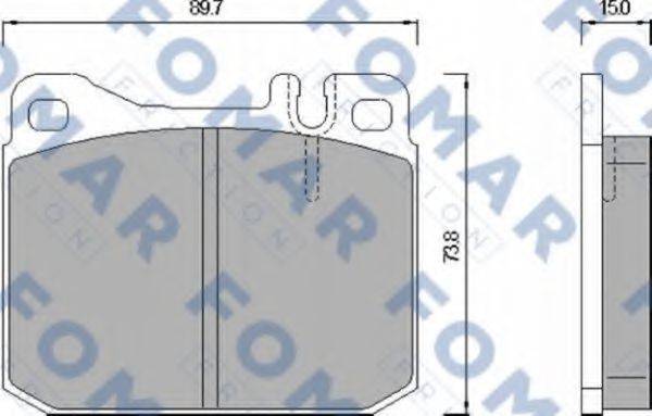 FOMAR FRICTION FO424281 Комплект гальмівних колодок, дискове гальмо