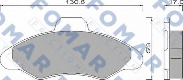 FOMAR FRICTION FO432481 Комплект гальмівних колодок, дискове гальмо