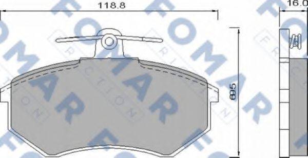 FOMAR FRICTION FO433281 Комплект гальмівних колодок, дискове гальмо