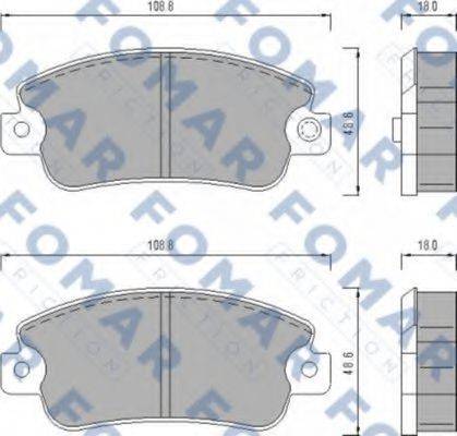FOMAR FRICTION FO433481 Комплект гальмівних колодок, дискове гальмо