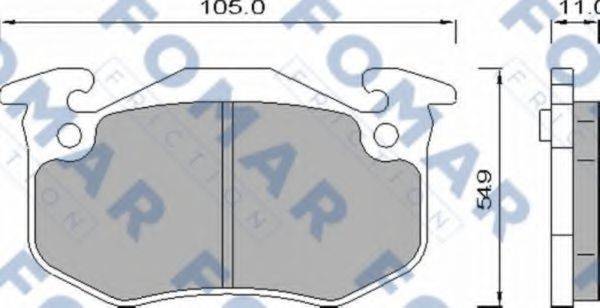 FOMAR FRICTION FO435881 Комплект гальмівних колодок, дискове гальмо