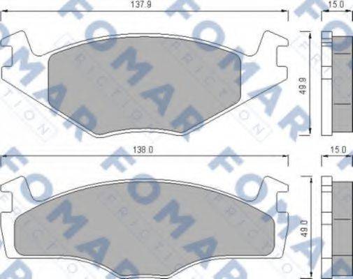 FOMAR FRICTION FO436481 Комплект гальмівних колодок, дискове гальмо