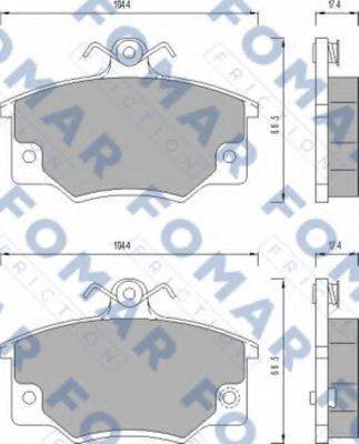 FOMAR FRICTION FO437381 Комплект гальмівних колодок, дискове гальмо