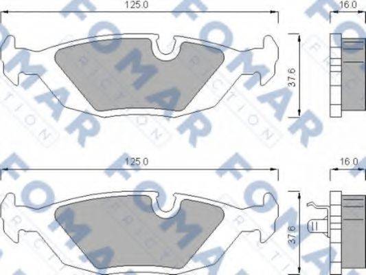 FOMAR FRICTION FO438181 Комплект гальмівних колодок, дискове гальмо