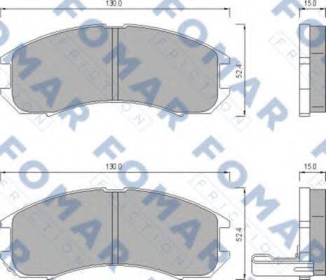 FOMAR FRICTION FO445081 Комплект гальмівних колодок, дискове гальмо