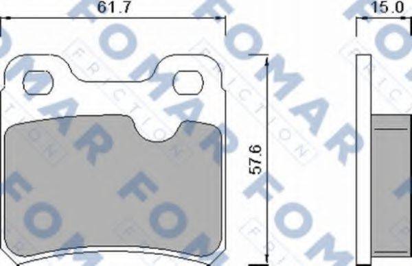 FOMAR FRICTION FO445981 Комплект гальмівних колодок, дискове гальмо