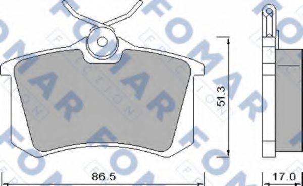 FOMAR FRICTION FO448181 Комплект гальмівних колодок, дискове гальмо