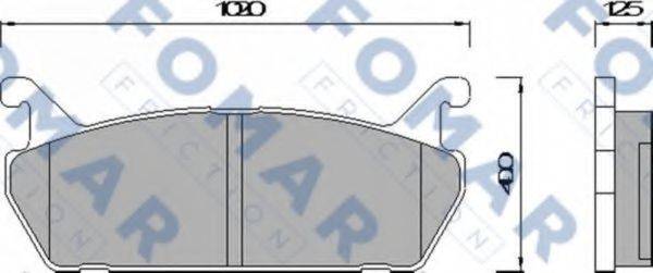 FOMAR FRICTION FO451981 Комплект гальмівних колодок, дискове гальмо