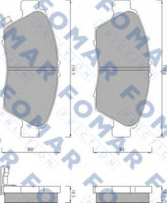 FOMAR FRICTION FO453481 Комплект гальмівних колодок, дискове гальмо