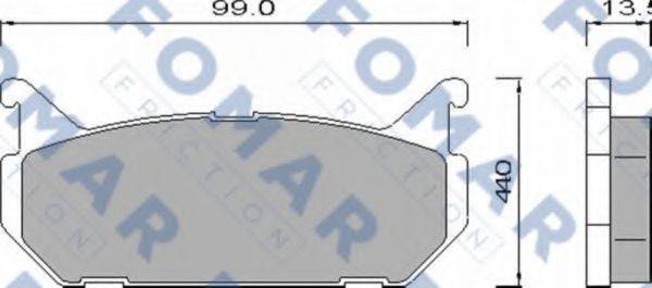 FOMAR FRICTION FO455181 Комплект гальмівних колодок, дискове гальмо