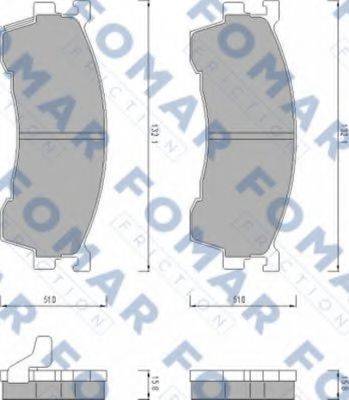 FOMAR FRICTION FO459481 Комплект гальмівних колодок, дискове гальмо