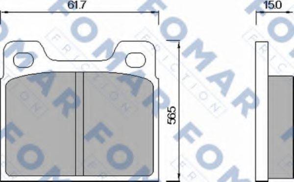 FOMAR FRICTION FO460285 Комплект гальмівних колодок, дискове гальмо