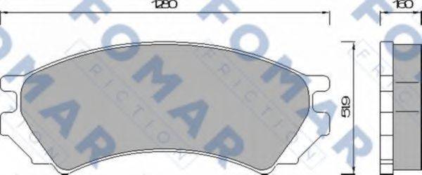 FOMAR FRICTION FO461881 Комплект гальмівних колодок, дискове гальмо