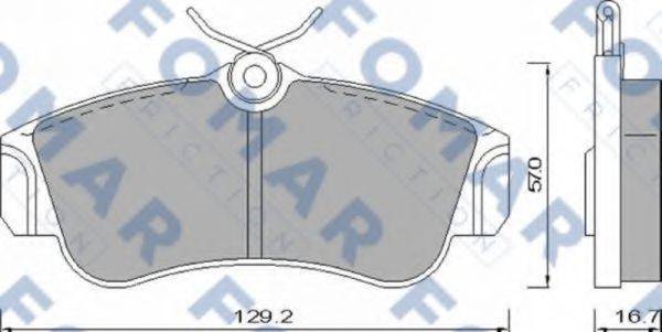 FOMAR FRICTION FO461981 Комплект гальмівних колодок, дискове гальмо