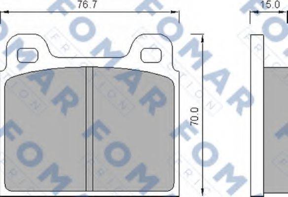 FOMAR FRICTION FO463281 Комплект гальмівних колодок, дискове гальмо