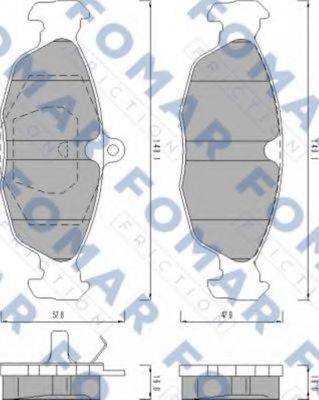 FOMAR FRICTION FO470081 Комплект гальмівних колодок, дискове гальмо