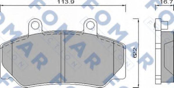 FOMAR FRICTION FO473981 Комплект гальмівних колодок, дискове гальмо