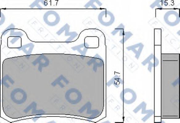 FOMAR FRICTION FO474185 Комплект гальмівних колодок, дискове гальмо